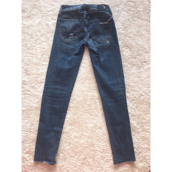 American Eagle blue low rise skinny jeans - Picture 3 of 7